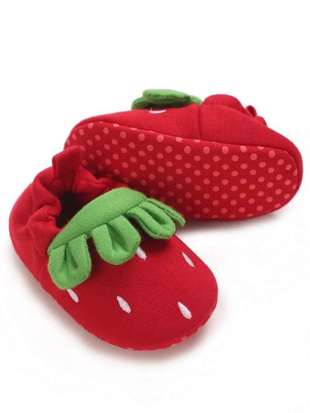 Baby Strawberry Soft Sole Shoes - Red